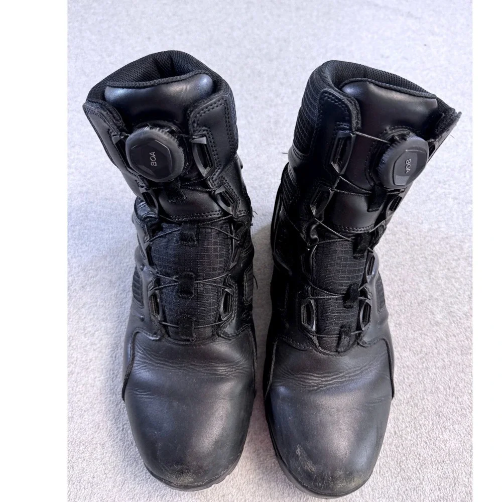 Blauer Clash 6 BOA Tactical Boots‎ Mens Size 10 Black Leather Police Duty Shoes